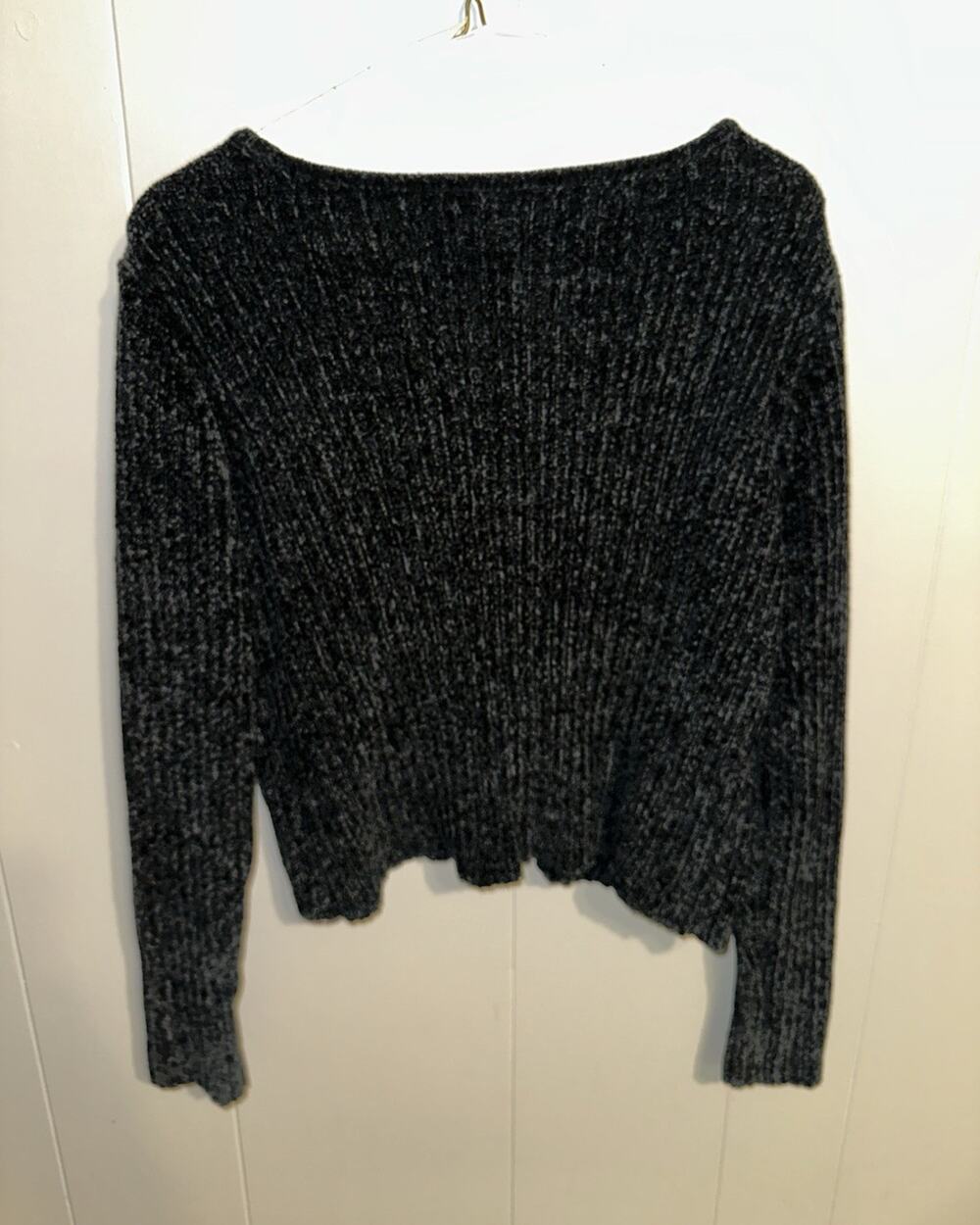 Planet Heart Women’s Black Knit Solid 1/2 Zip Pullover Sweater Long Sleeve M